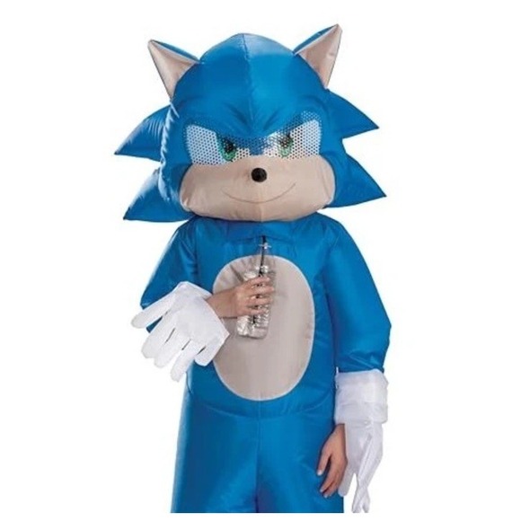 Kids Sonic Inflatable Costume Official Sonic Movie Outfit for Halloween - Picture 3 of 7